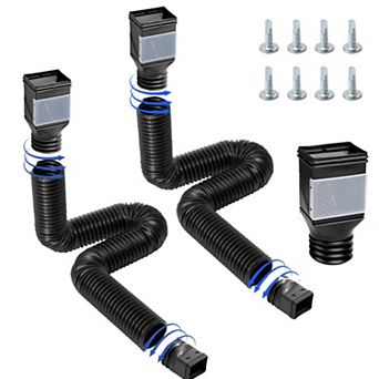 Flexible Rain Gutter Downspout Extensions 2-Pack