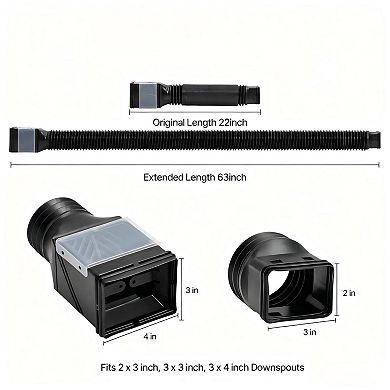 Flexible Rain Gutter Downspout Extensions 2-Pack