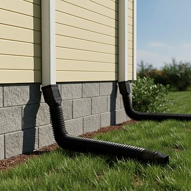 Flexible Rain Gutter Downspout Extensions 2-Pack