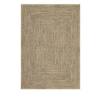 9x12FT Washable Modern Print Braided Area Rug Non Slip Low Pile for Bedroom and Nursery