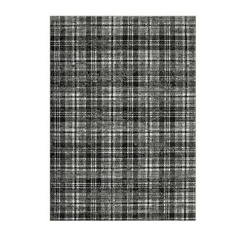 8x10FT Washable Plaid Area Rug Non Slip Low Pile Classic for Living Room Bedroom Nursery