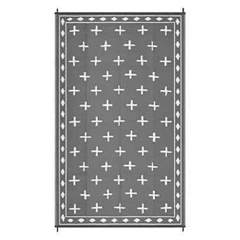 Garvee Modern Geometric Outdoor Rug Reversible UV & Water Resistance Rug for Patio Pool RV & Beach