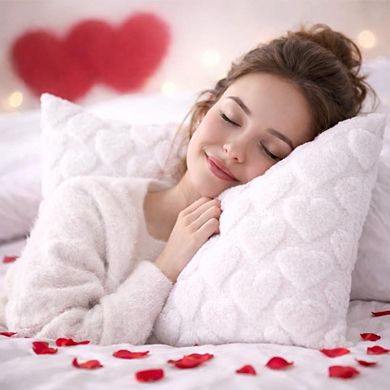 Valentine Heart Pillow Covers 18x18 Set of 2