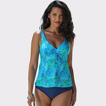 Lascana Women's Tropical Print Underwire Tankini Top