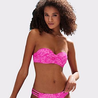 Lascana Women's Tropical Twist Bandeau Bikini Top