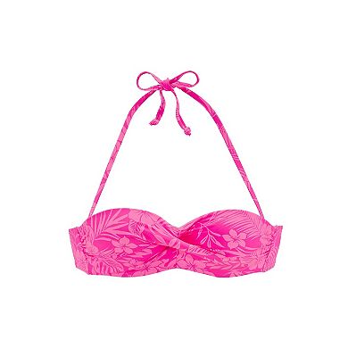 Lascana Women's Tropical Twist Bandeau Bikini Top