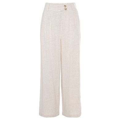 Lascana Women's Wide Leg Linen Pants