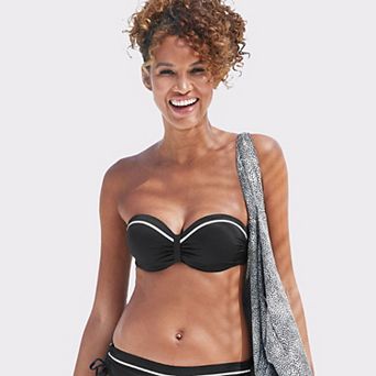 Lascana Women's Two-Tone Bandeau Bikini Top