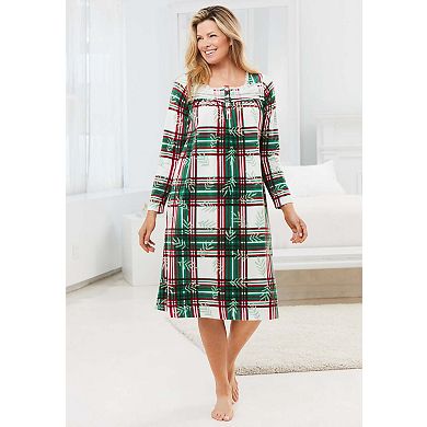 Only Necessities Plus Size Long-Sleeve Gown