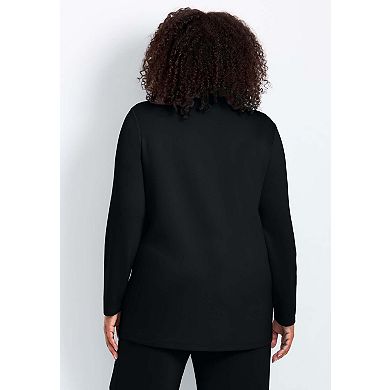 Avenue Women's Plus Size Seamed Mock Neck Tunic