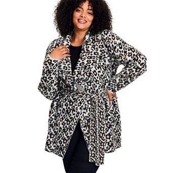 Avenue Women's Plus Size Open Front Coatigan