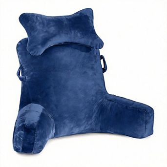 Extra Large 31" Bed Rest Pillow with Neck Roll & Arm Support for Relaxing