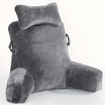 Extra Large 31" Bed Rest Pillow with Neck Roll & Arm Support for Relaxing