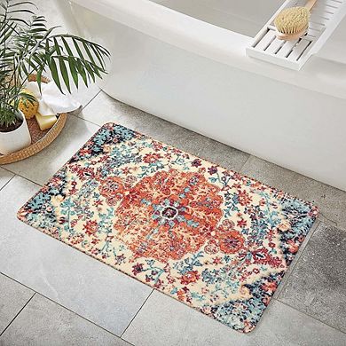Bohemian Floral Medallion 2x3 Washable Non-Slip Area Rug
