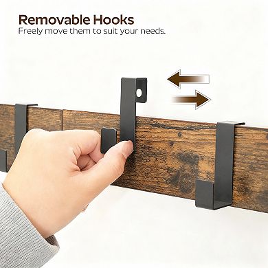 4-in-1 Hall Tree with Coat Rack, Shoe Bench, Hanging Rod, and Storage