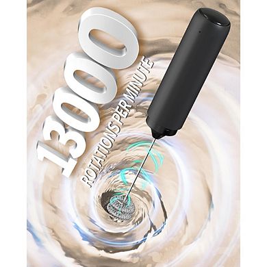Rechargeable Handheld Milk Frother With Dual Coil Whisk