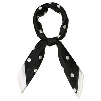 Polka Dots Square Scarf Neck Scarves Kerchief Neckerchief Headband for Women 27.56*27.56 inches