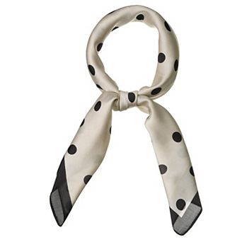 Polka Dots Square Scarf Neck Scarves Kerchief Neckerchief Headband for Women 27.56*27.56 inches