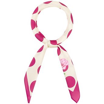 Polka Dots Square Scarf Neck Scarves Kerchief Neckerchief Headband for Women 27.56*27.56 inches