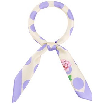 Polka Dots Square Scarf Neck Scarves Kerchief Neckerchief Headband for Women