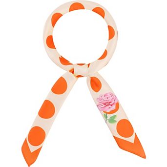 Polka Dots Square Scarf Neck Scarves Kerchief Neckerchief Headband for Women 27.56*27.56 inches