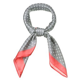 Polka Dots Square Scarf Neck Scarves Kerchief Neckerchief Headband for Women 27.56*27.56 inches