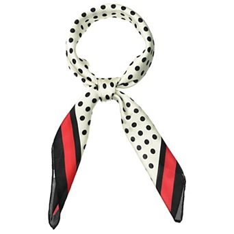 Polka Dots Square Scarf Neck Scarves Kerchief Neckerchief Headband for Women