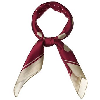 Polka Dots Square Scarf Neck Scarves Kerchief Neckerchief Headband for Women 27.56*27.56 inches