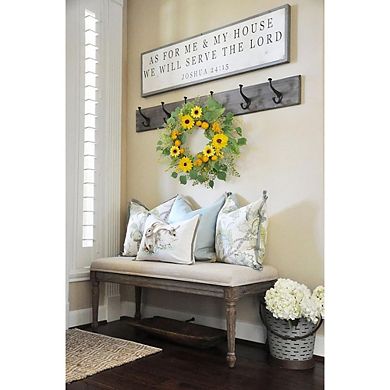 Lemon Sunflower Wreath 20 Inch Spring Summer Door Decor