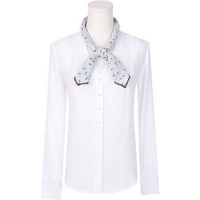 Women's Pattern Vintage Scarf, 26.7"x26.7" Square Elegant Neckerchief Scarves