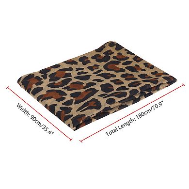 Women's Leopard Printed Long Scarf Soft Sheer Shawl for All Season 70.9x35.4"
