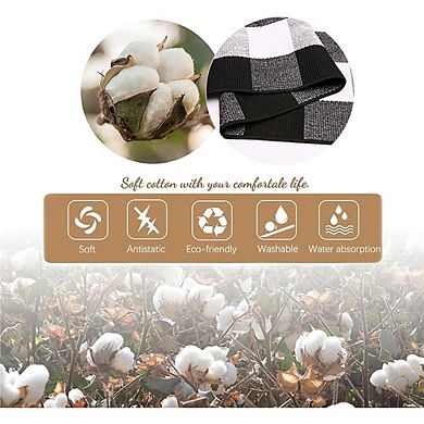 2x3 Black & White Buffalo Plaid Cotton Rug