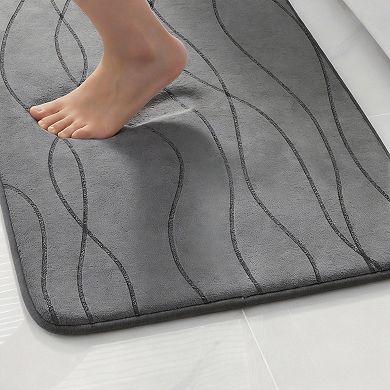 5-Piece Ultra Soft & Absorbent Memory Foam Bath Mats Set - Non-Slip, Machine Washable