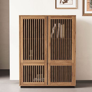 34.84" Storage Cabinet with 4 Grille Doors
