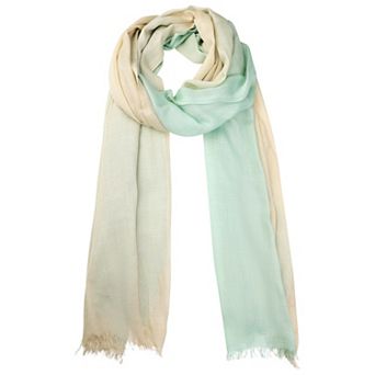 Women Gradient Color Ombre Cotton Linen Scarves Soft Neckerchief Wraps Shawl