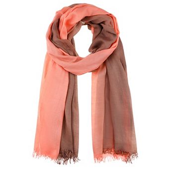 Women Gradient Color Ombre Cotton Linen Scarves Soft Neckerchief Wraps Shawl