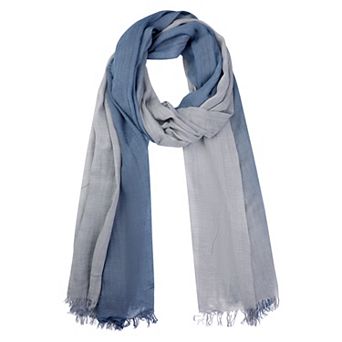 Women Gradient Color Ombre Cotton Linen Scarves Soft Neckerchief Wraps Shawl