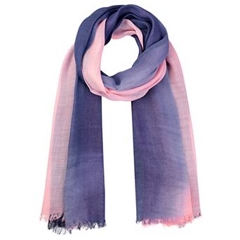 Women Gradient Color Ombre Cotton Linen Scarves Soft Neckerchief Wraps Shawl