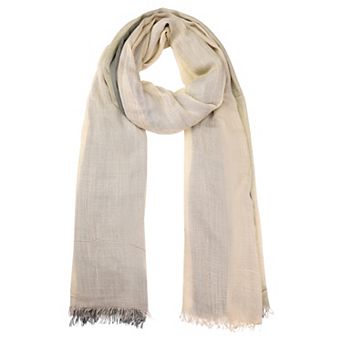 Women Gradient Color Ombre Cotton Linen Scarves Soft Neckerchief Wraps Shawl