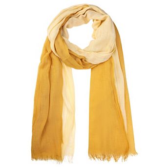 Women Gradient Color Ombre Cotton Linen Scarves Soft Neckerchief Wraps Shawl