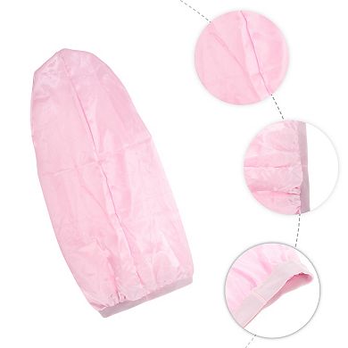 Women Simulated Silk Print Shower Cap for Bathroom Hotel 1 Pc