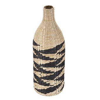 Rattan Weave Vase, 23.6" Multi-Color Spout Vase Plant Holder Basket for Dried Flower Arrangements