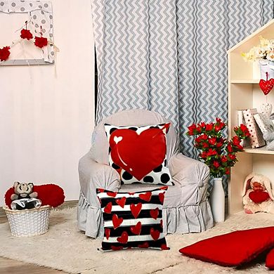 Valentine Heart Pillow Covers 18x18 for Sofa and Couch Decor