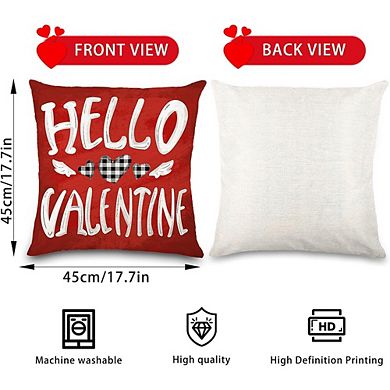 Valentine Heart Pillow Covers 18x18 for Sofa and Couch Decor