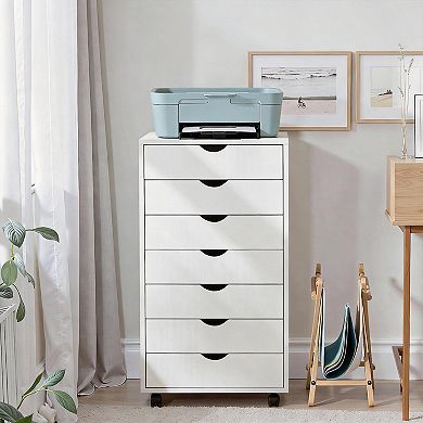 7-Drawer Mobile File Cabinet with Wheels for Home Office