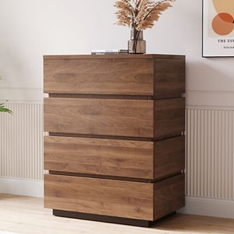 21.65" Modern 4-Drawer Tall Dresser