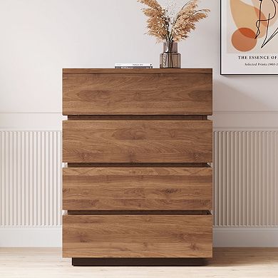 21.65" Modern 4-Drawer Tall Dresser