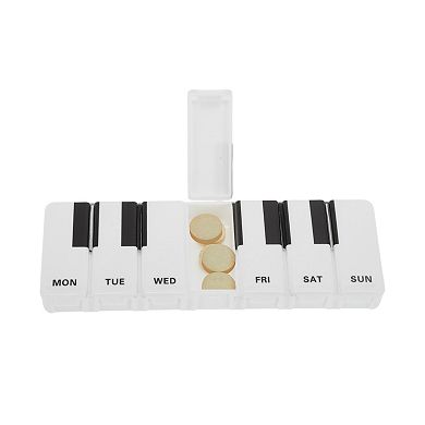7 Grid Piano Keys Pill Case 1 Pc