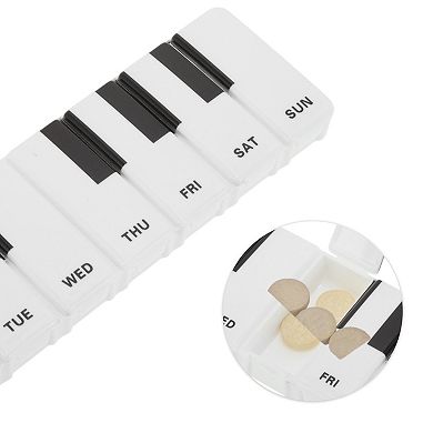 7 Grid Piano Keys Pill Case 1 Pc