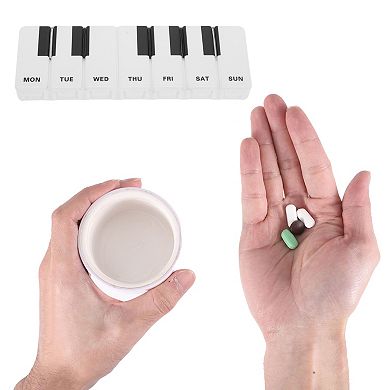 7 Grid Piano Keys Pill Case 1 Pc